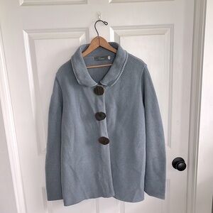 Willow Knit Jacket Wooden Buttons Lagenlook